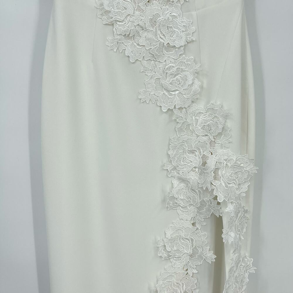 Elegant White Strapless Maxi Dress - Picture 7 of 16